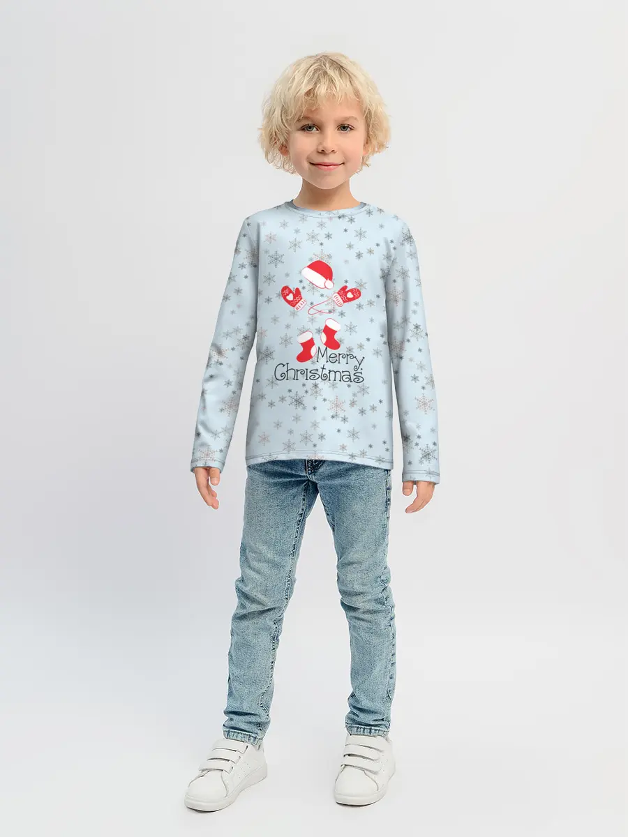 Детский лонгслив / Рождественская метель