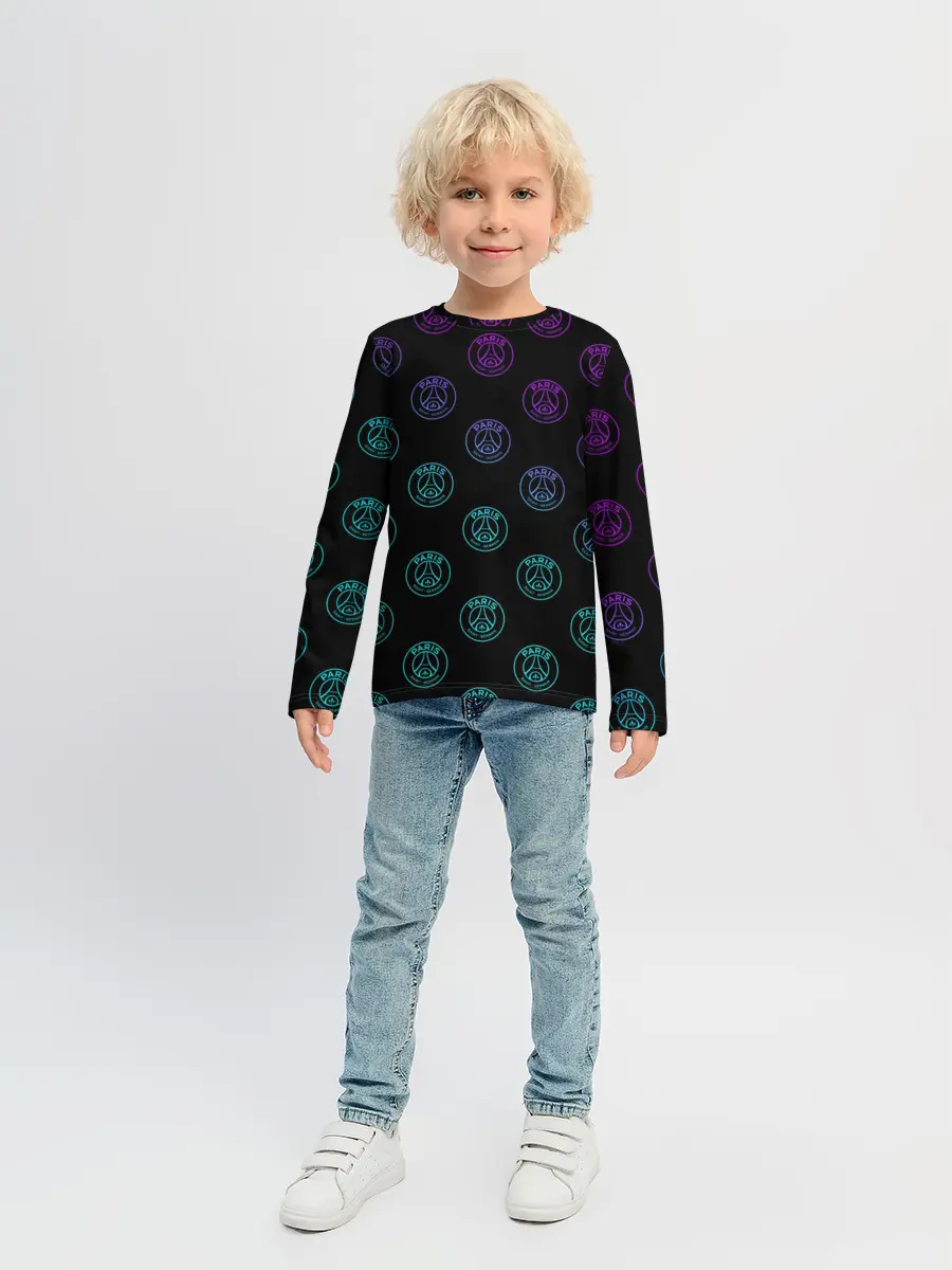 Детский лонгслив / PSG NEON | ПСЖ НЕОН