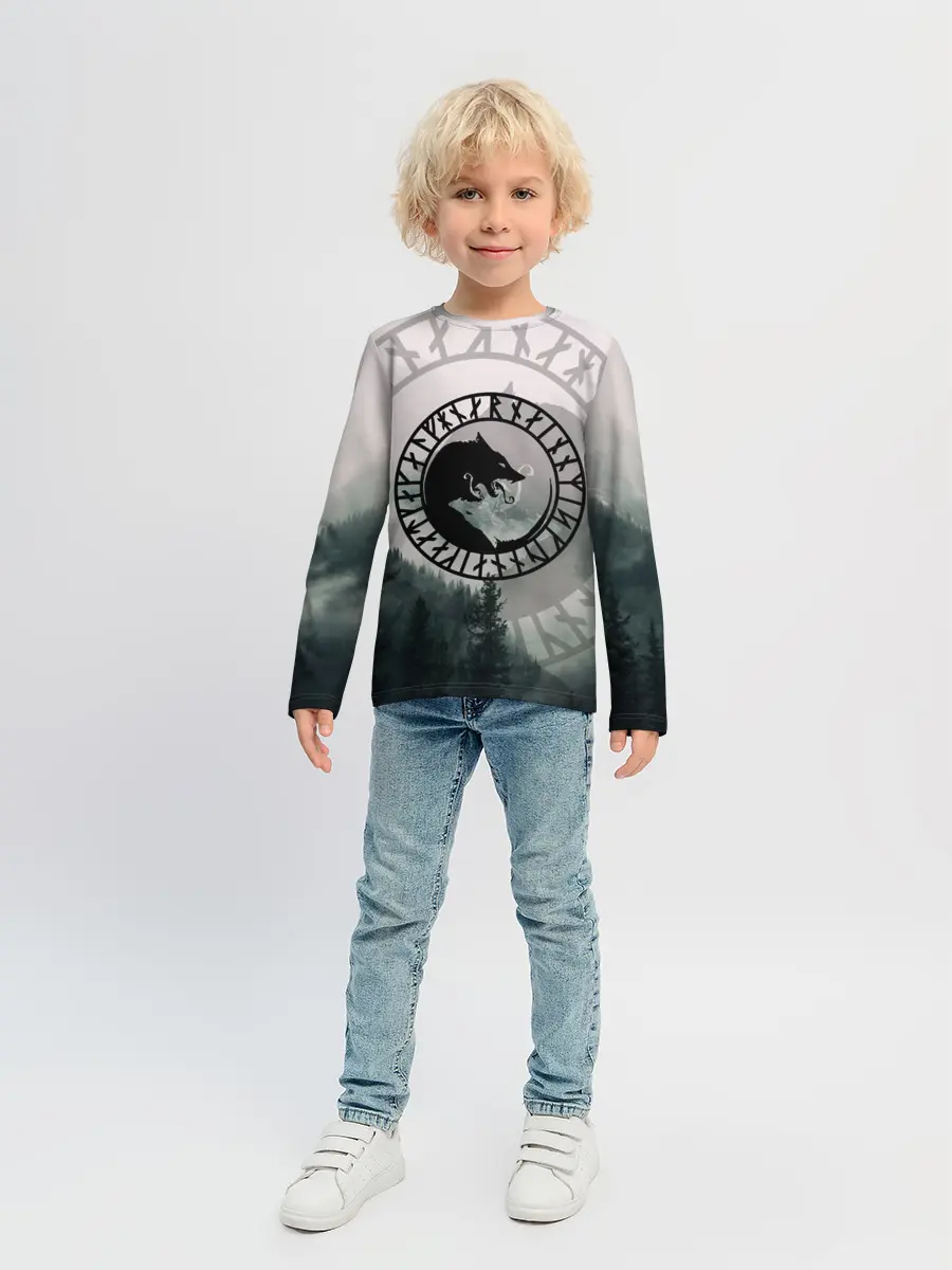 Детский лонгслив / FENRIR | РУНЫ | RUNES