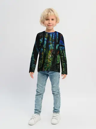 Детский лонгслив / Разноцветная гора