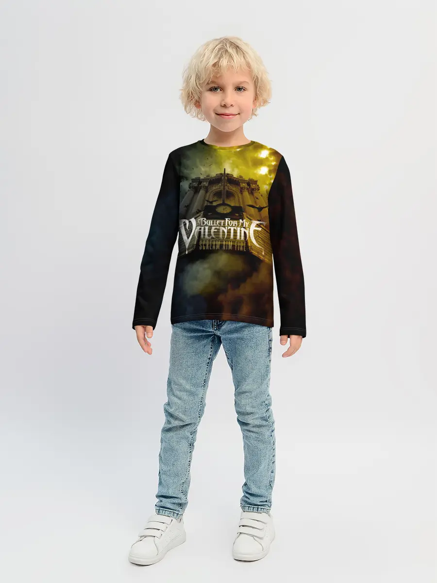Детский лонгслив / Scream Aim Fire - Bullet For My Valentine