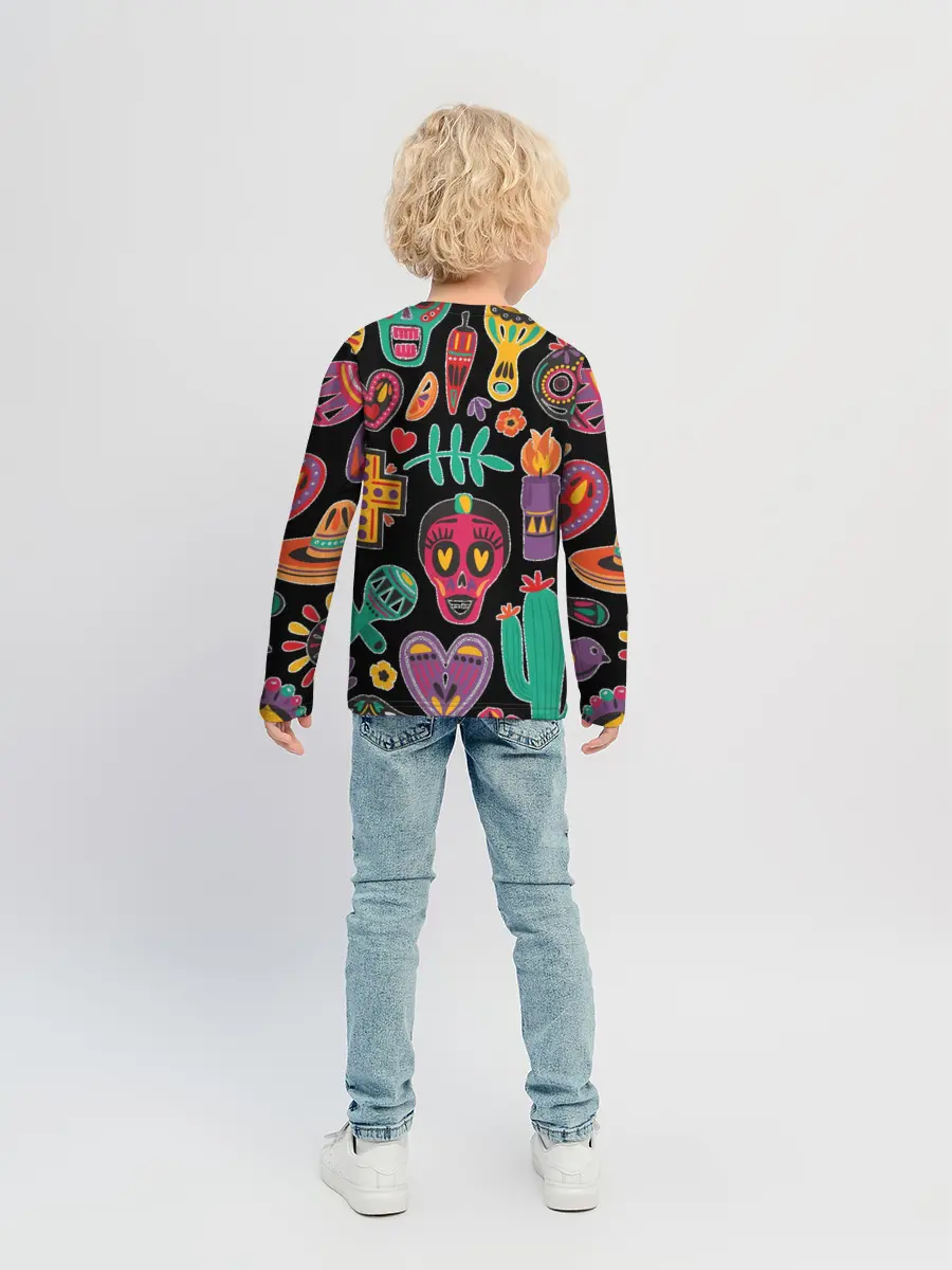 Детский лонгслив / Весёлый и бодрый Хэллоуин