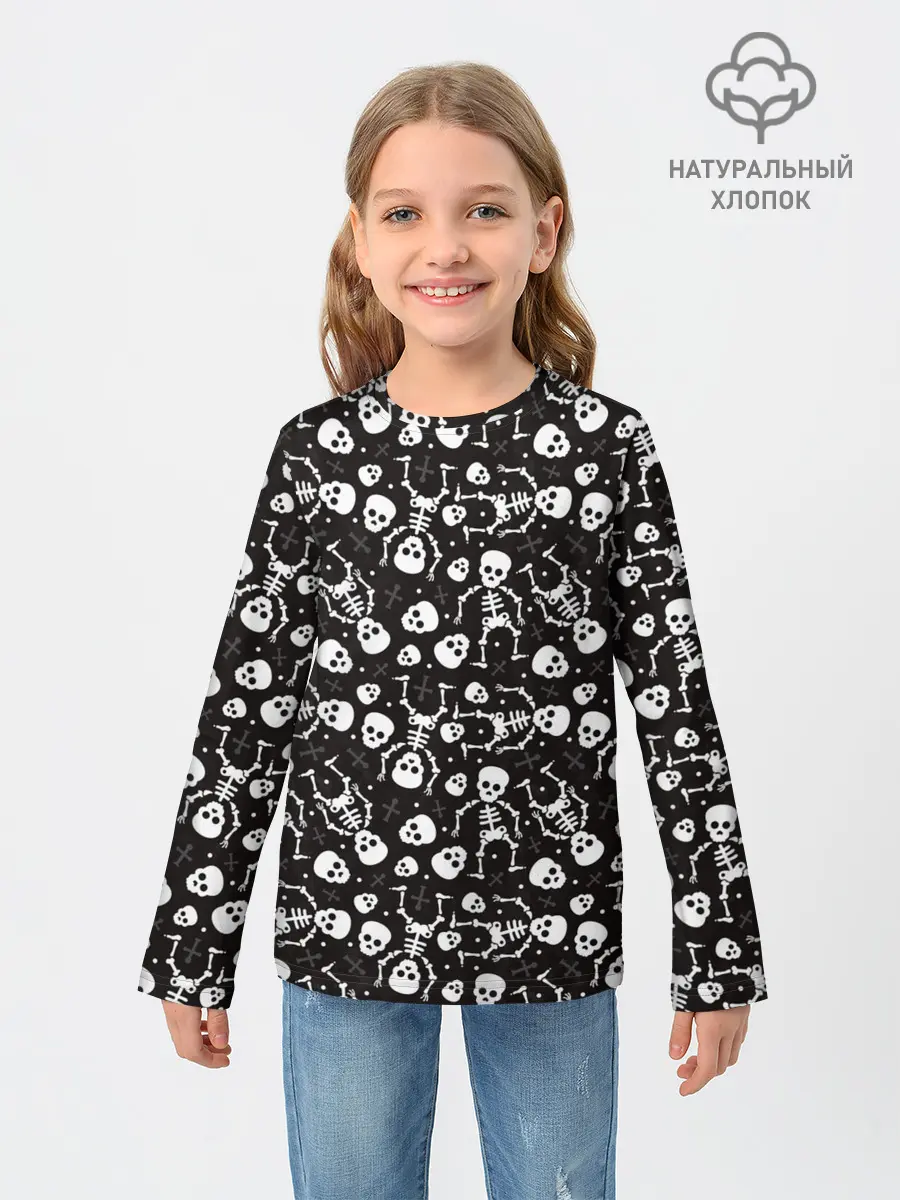 Детский лонгслив / Скелеты