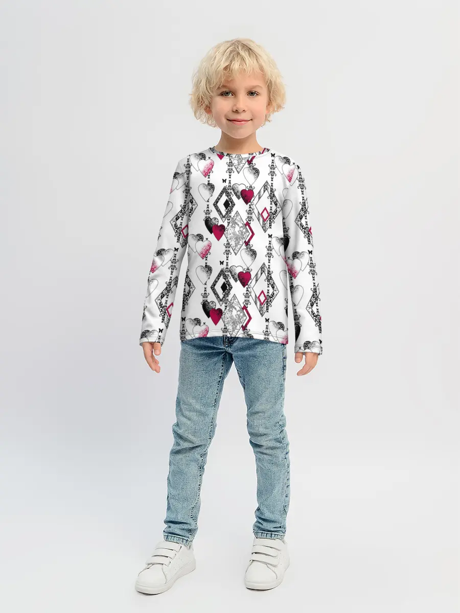 Детский лонгслив / Абстрактный современный узор