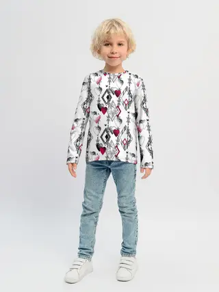 Детский лонгслив / Абстрактный современный узор