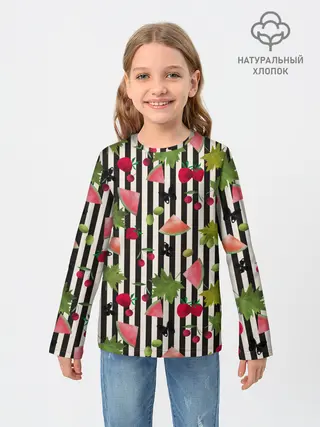 Детский лонгслив / Ягодно-арбузный микс