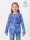 Детский лонгслив / Акварельные разводы и брызги красок