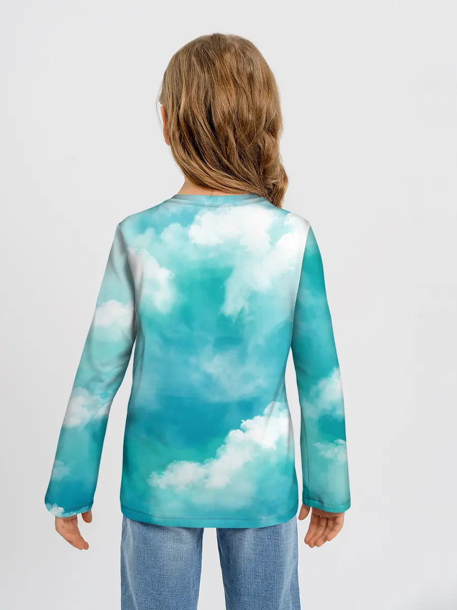 Детский лонгслив / Голубое Небо | Blue Sky