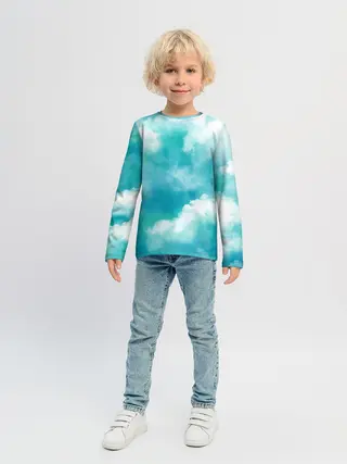 Детский лонгслив / Голубое Небо | Blue Sky
