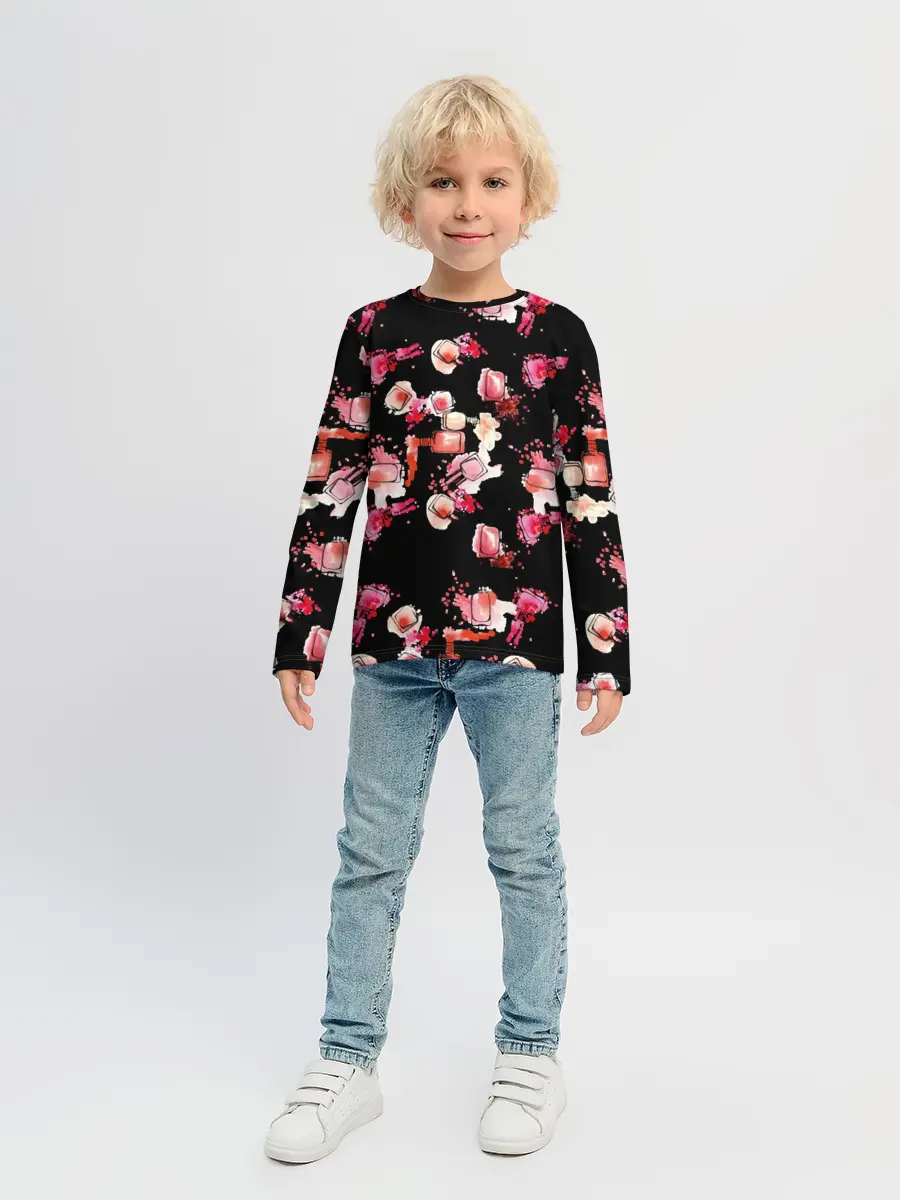 Детский лонгслив / беспорядочный лак