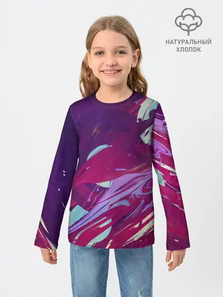 Детский лонгслив / Мощный градиент