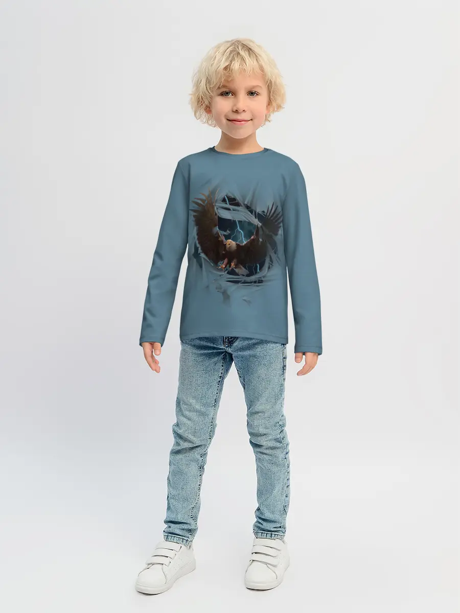 Детский лонгслив / ОРЕЛ СКВОЗЬ ТКАНЬ
