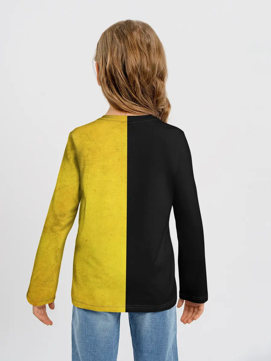 Детский лонгслив / Yellow and black smile