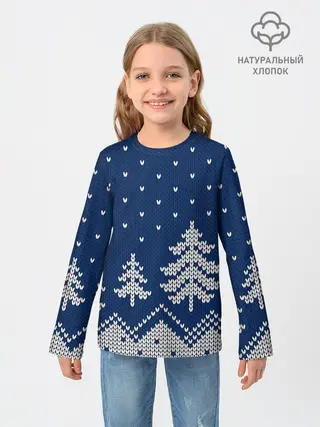 Детский лонгслив / Зимняя ночь