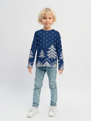 Детский лонгслив / Зимняя ночь