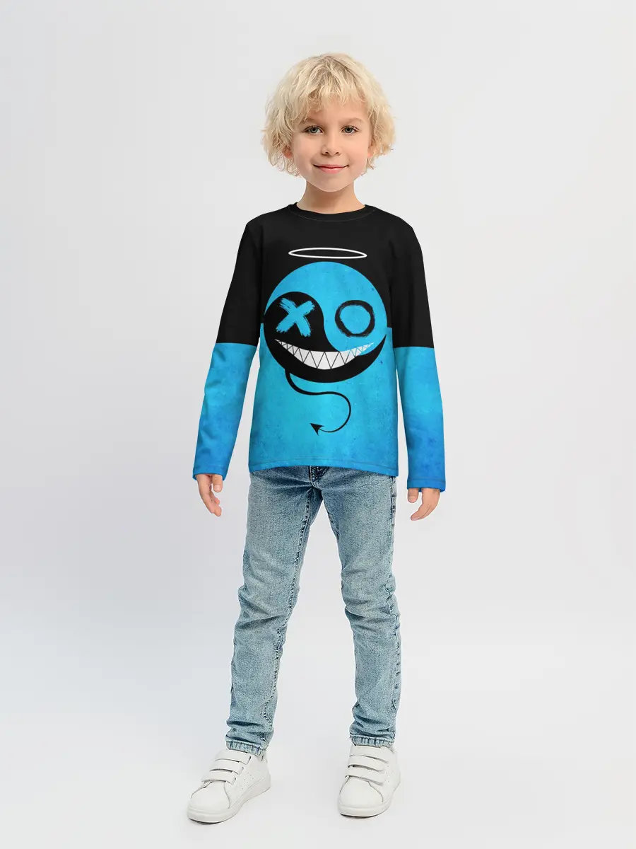 Детский лонгслив / Smail Blue