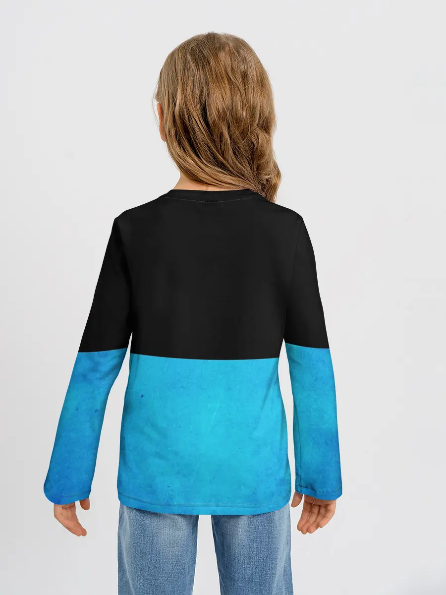 Детский лонгслив / Smail Blue