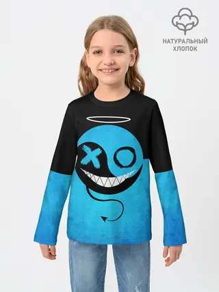 Детский лонгслив / Smail Blue