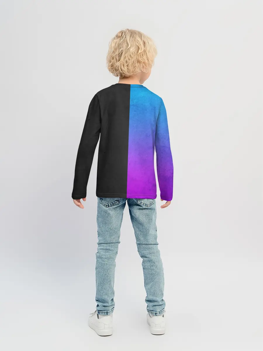 Детский лонгслив / Gradient emoji