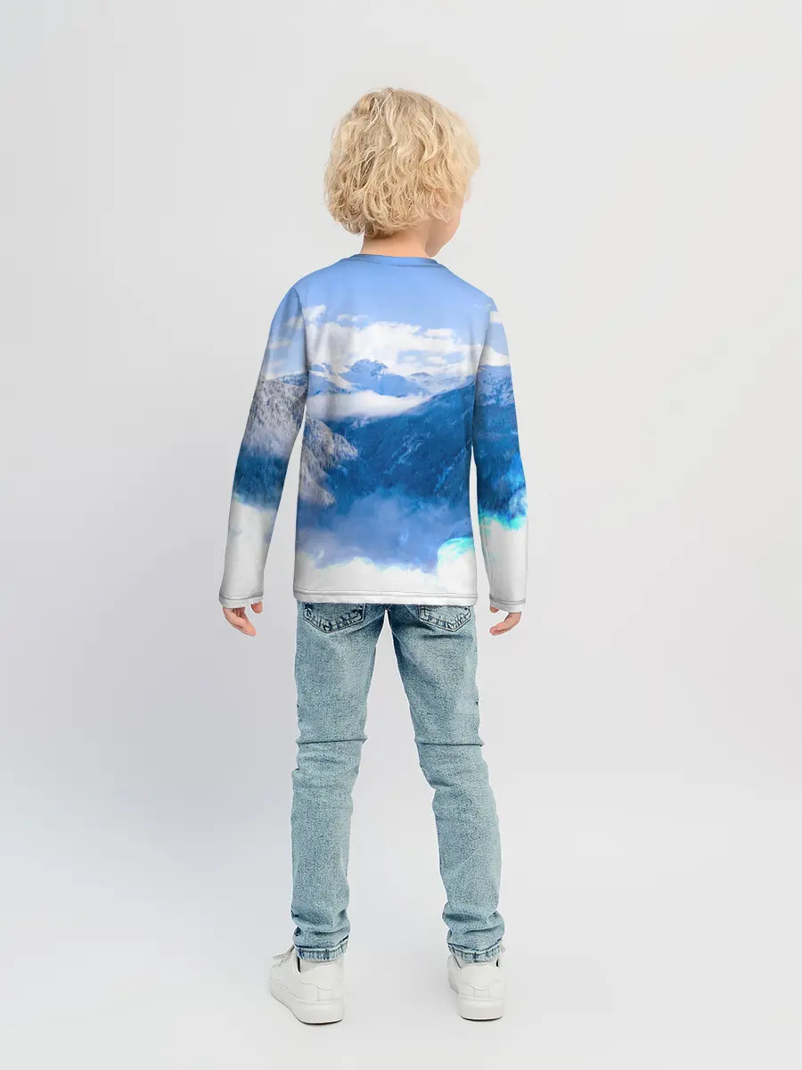 Детский лонгслив / Печать Велеса | Волчья лапа