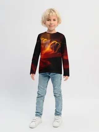 Детский лонгслив / Fire Girl