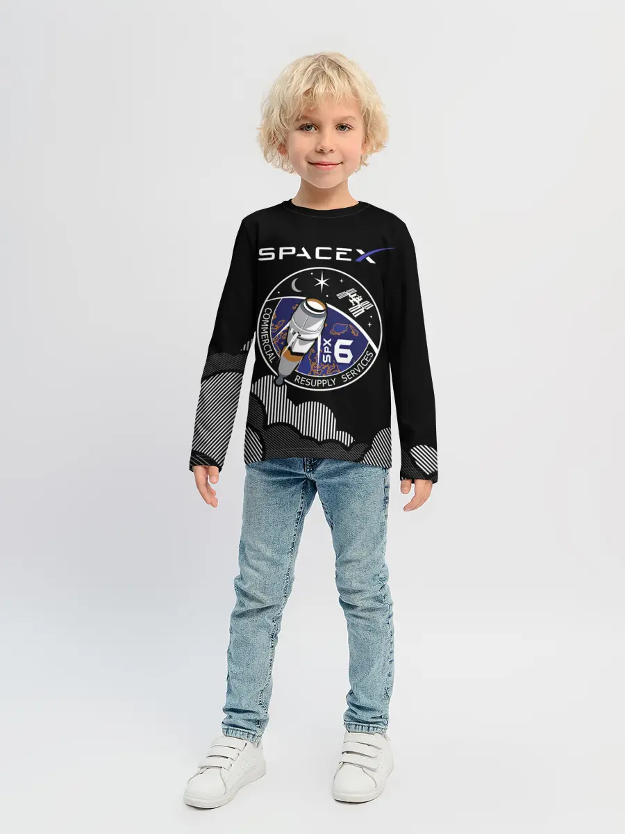 Детский лонгслив / Space X