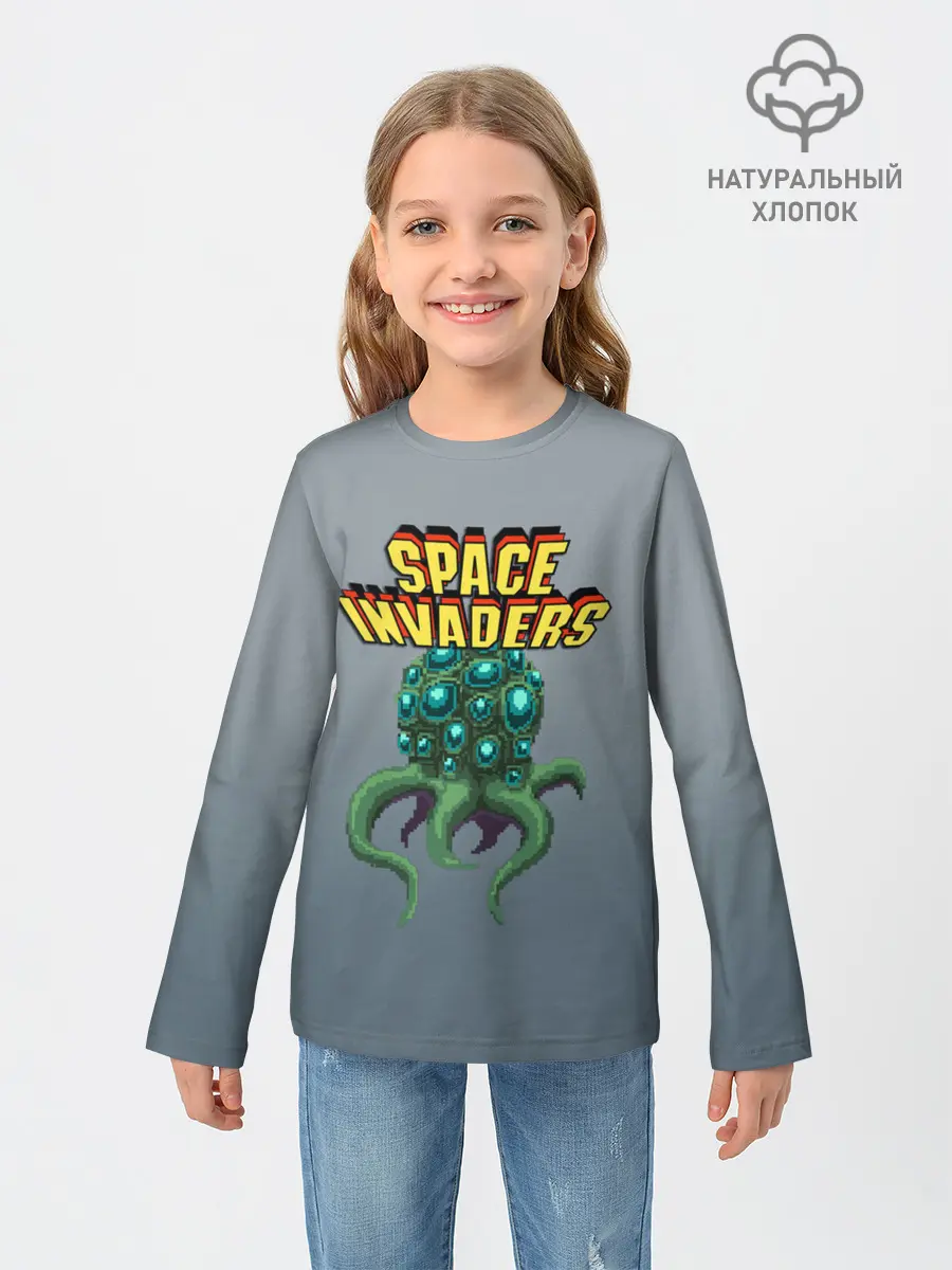 Детский лонгслив / Space Invaders | Old game