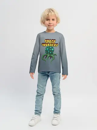 Детский лонгслив / Space Invaders | Old game