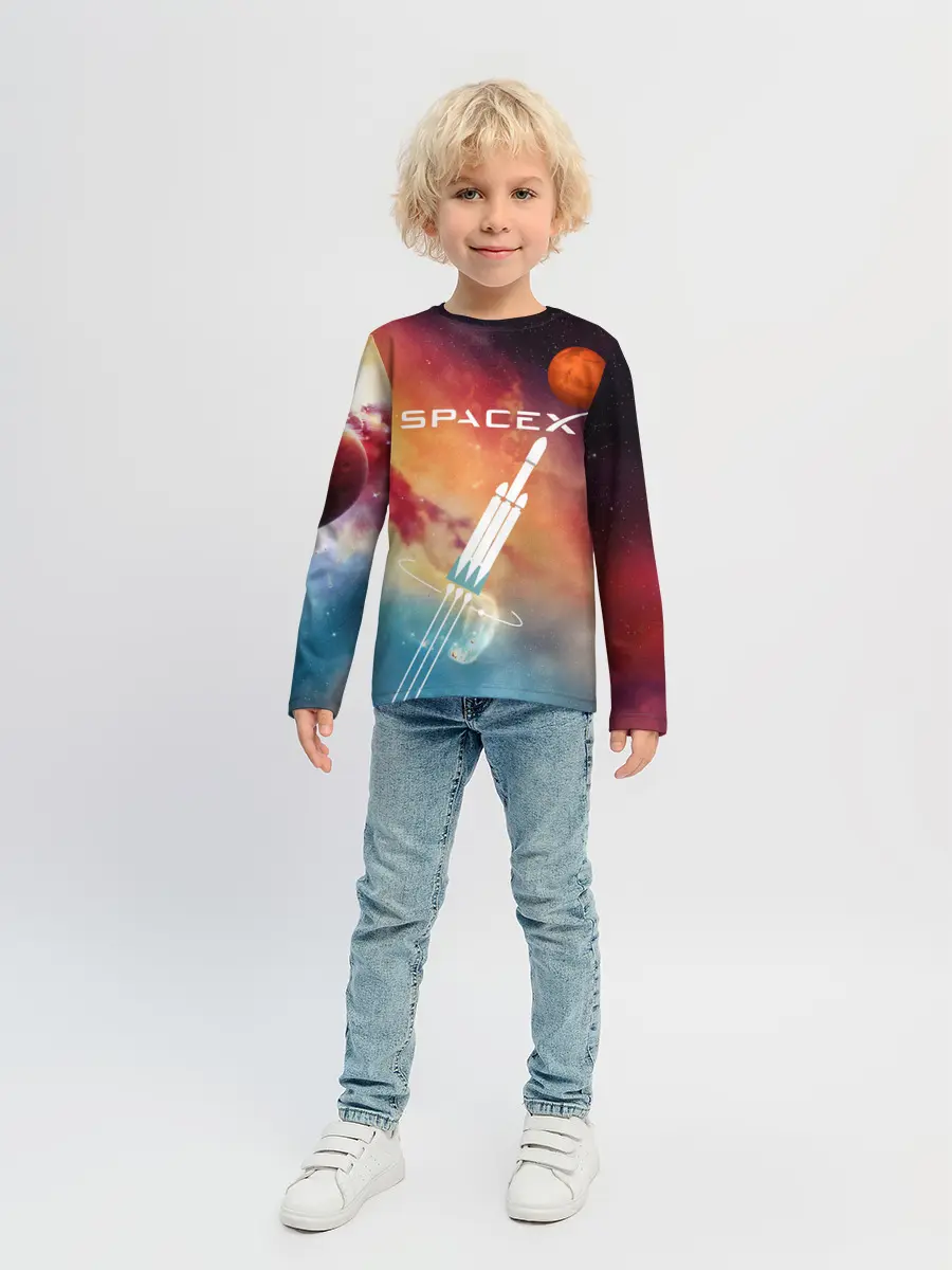 Детский лонгслив / Space X