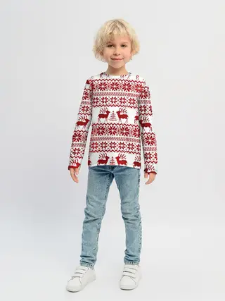 Детский лонгслив / Зимний лес