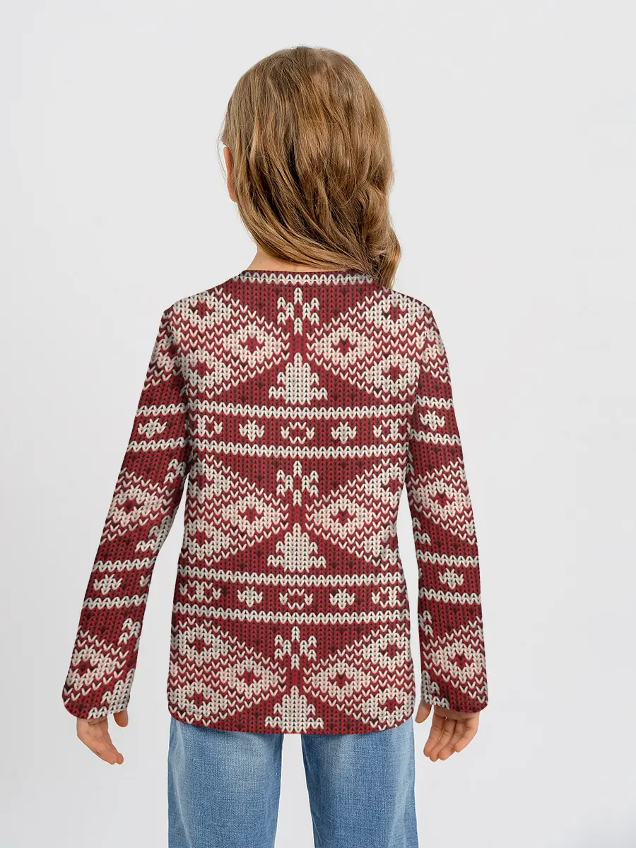 Детский лонгслив / Вязаный рисунок