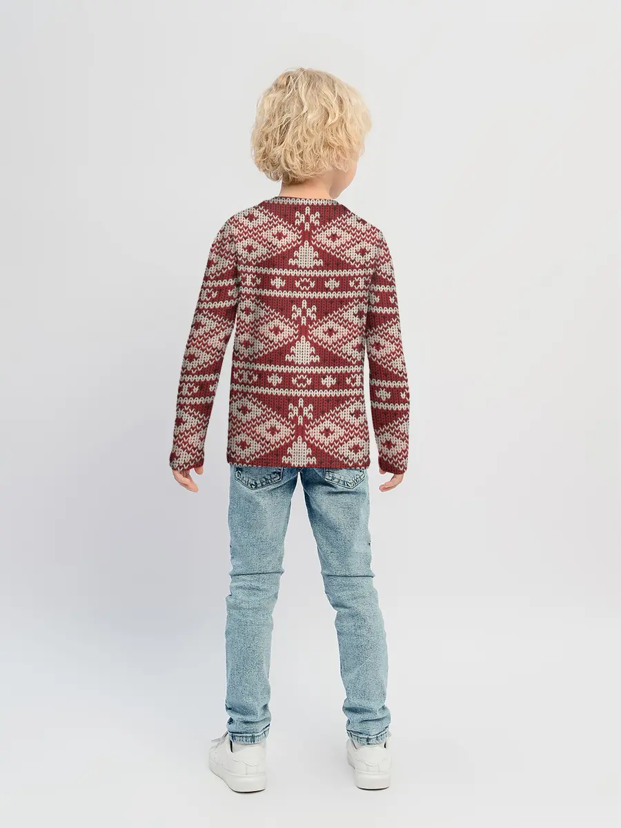 Детский лонгслив / Вязаный рисунок