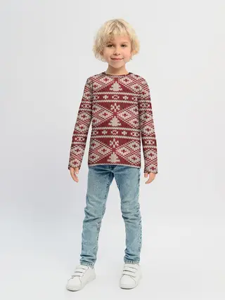 Детский лонгслив / Вязаный рисунок