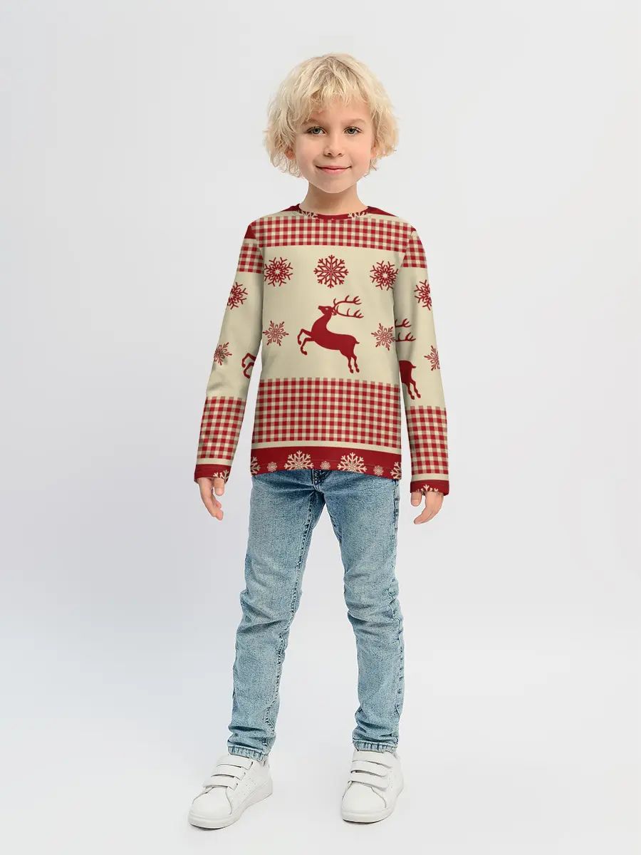 Детский лонгслив / Олени