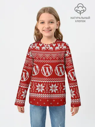 Детский лонгслив / Вязаный рисунок