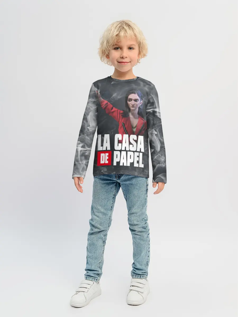 Детский лонгслив / Бумажный дом | Найроби