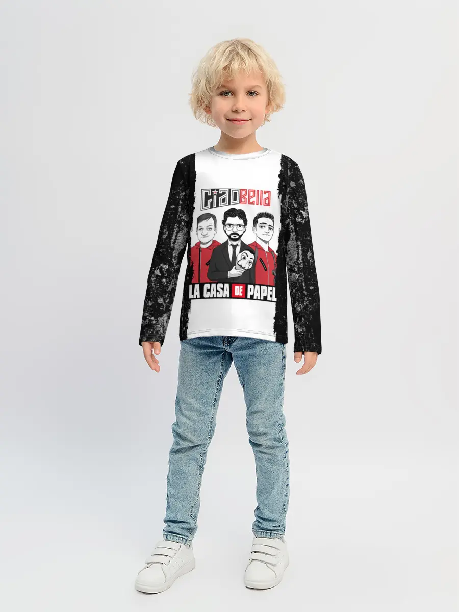 Детский лонгслив / Палермо | Професор | Денвер | Бумажный дом