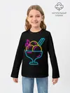 Детский лонгслив / Неоновый коктейль