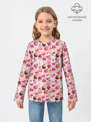 Детский лонгслив / Пирожные