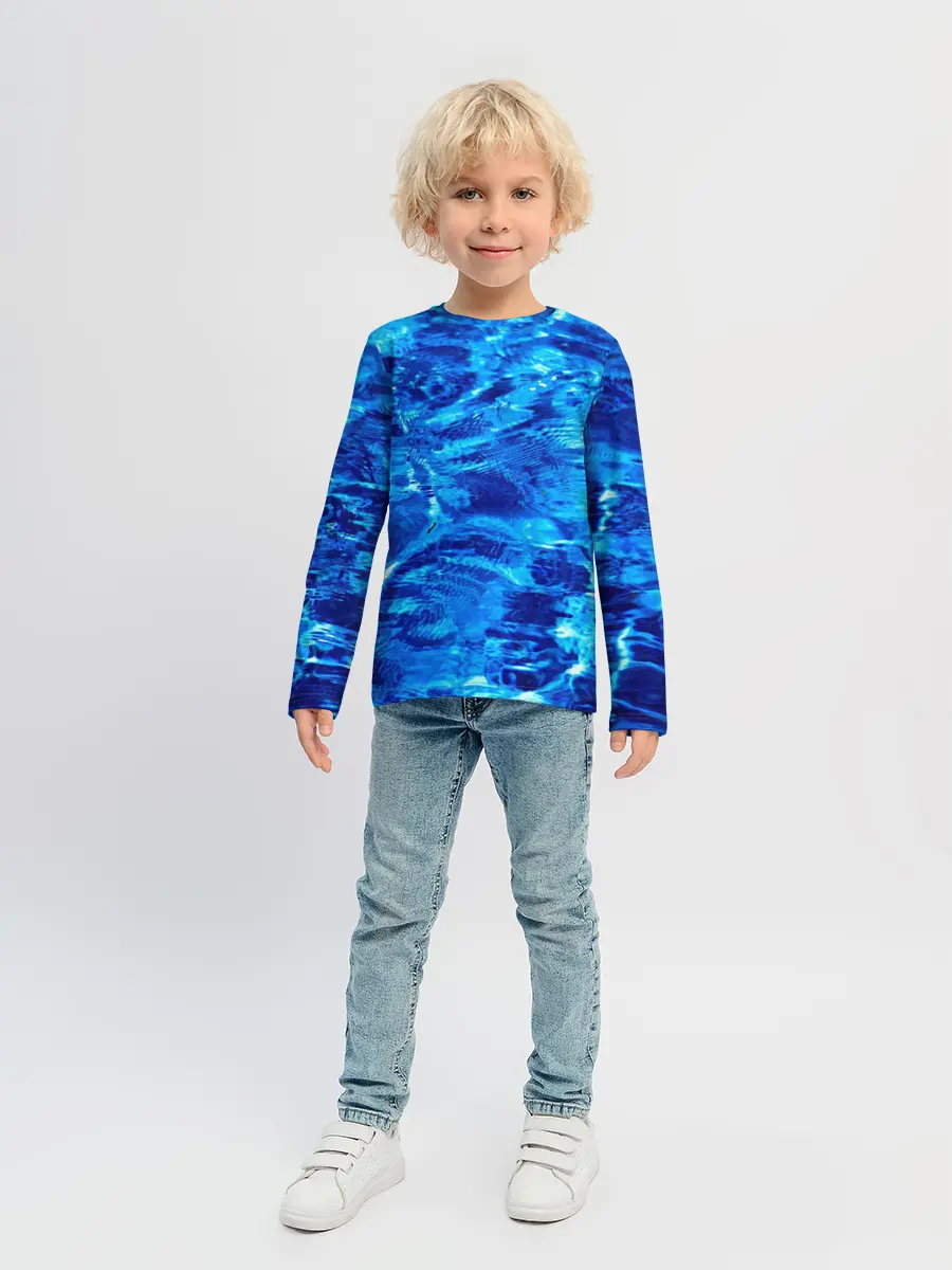 Детский лонгслив / Голубая Вода