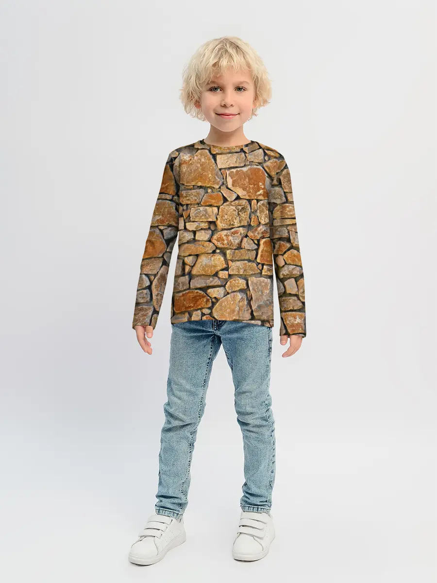 Детский лонгслив / Каменная стена