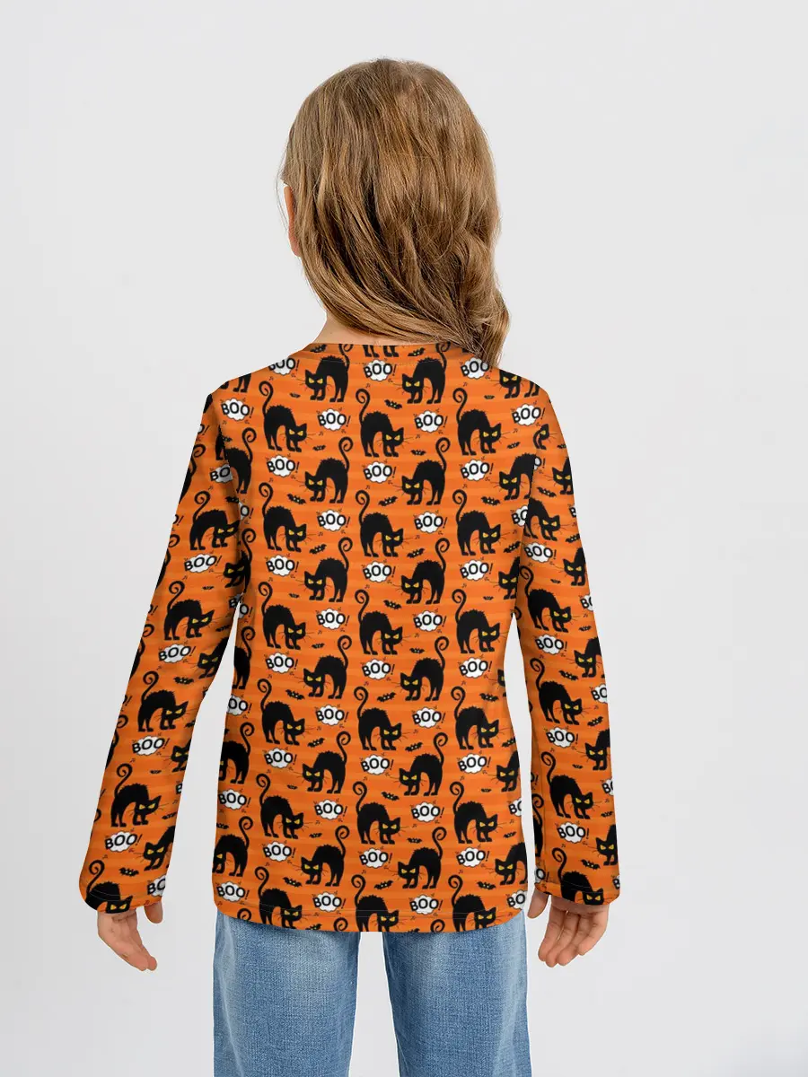 Детский лонгслив / Чёрная Кошка