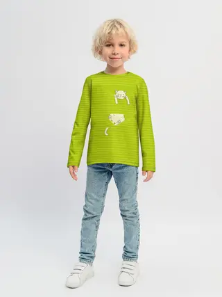 Детский лонгслив / Котик запутался в нитках