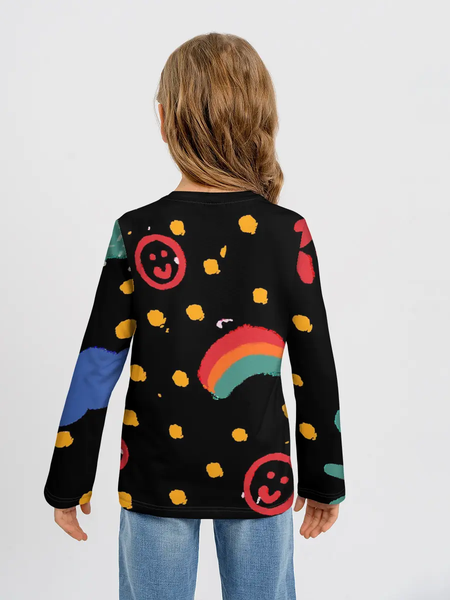 Детский лонгслив / красочное детство