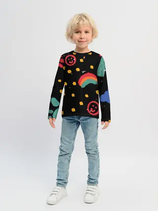 Детский лонгслив / красочное детство