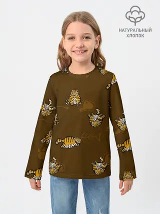 Детский лонгслив / Тигрята