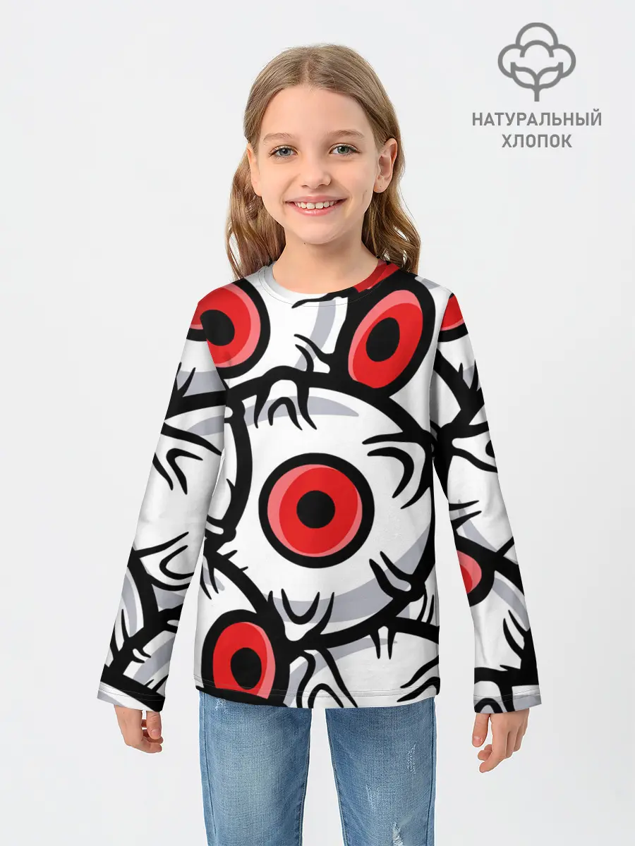Детский лонгслив / ГЛАЗА ЗЛОДЕЯ | RED EYES