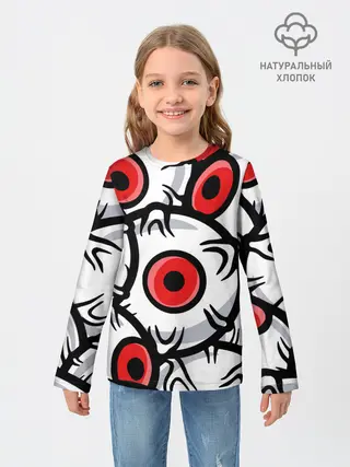 Детский лонгслив / ГЛАЗА ЗЛОДЕЯ | RED EYES