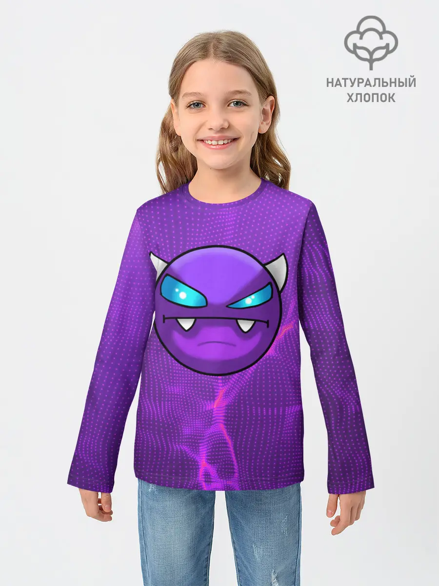 Детский лонгслив / Geometry Dash | Геометри Даш