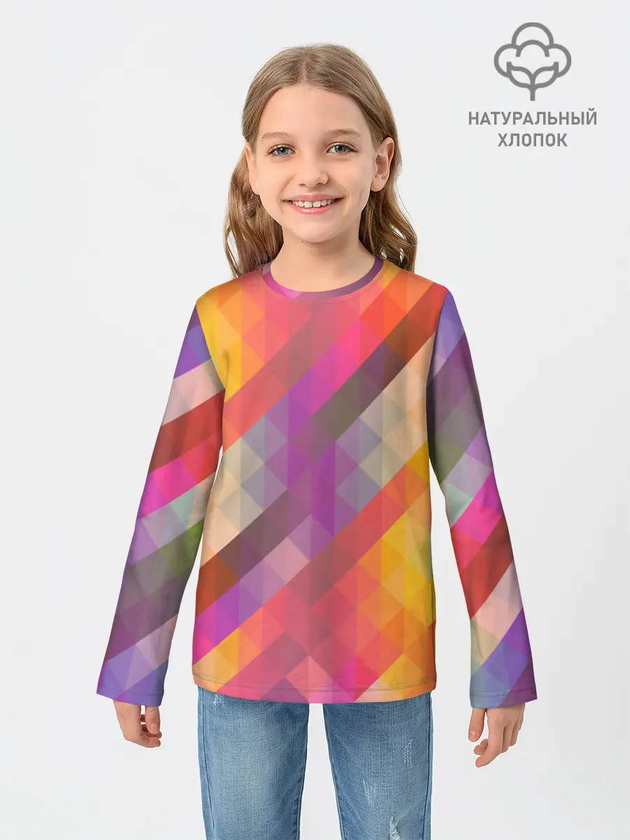 Детский лонгслив / vivid gradient